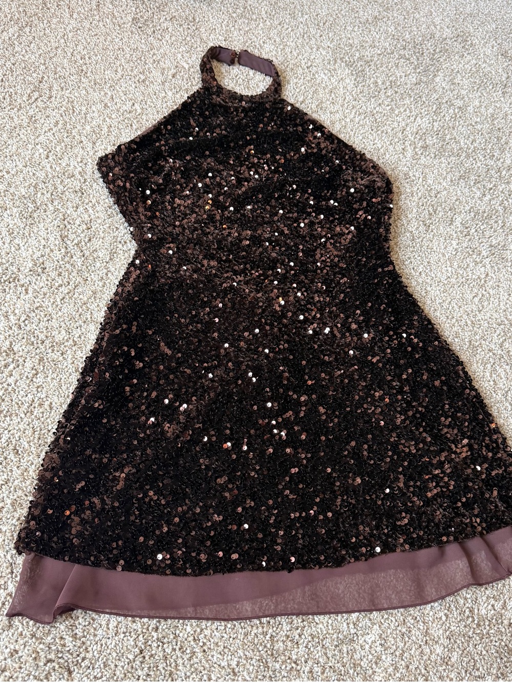 Sequin Halter Dress